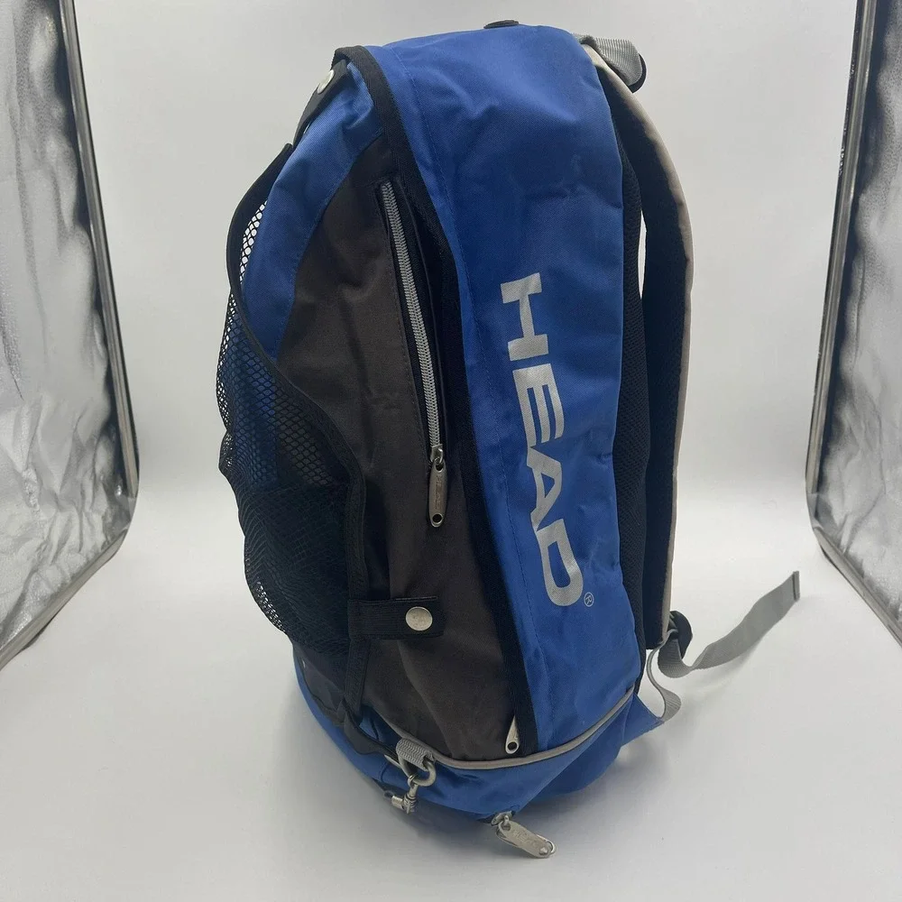 HEAD LiquidMetal Backpack Blue‎ Black Gray Multi-Pocket School Tennis Rocquet